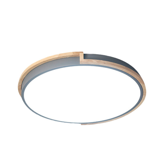 Eye - Caring Slim Drum Led Ceiling Light For Bedroom - Choice Of 3 Sizes In Black Grey Or White