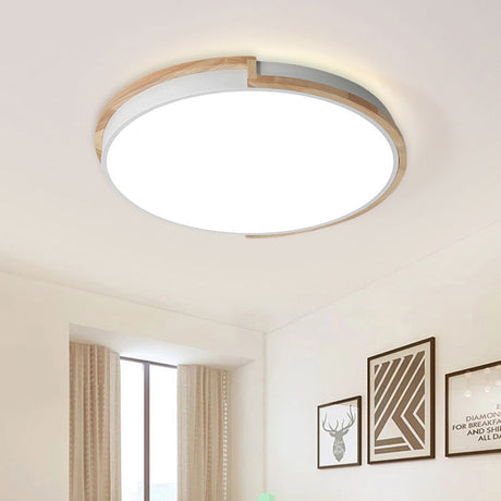 Eye - Caring Slim Drum Led Ceiling Light For Bedroom - Choice Of 3 Sizes In Black Grey Or White /