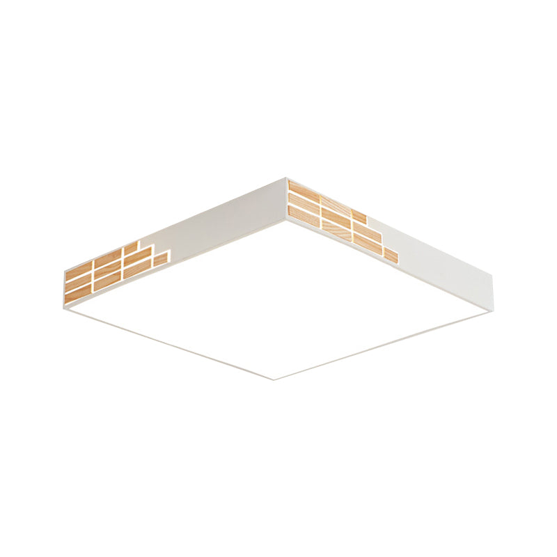 Modern Led Bedroom Flushmount Lighting In White - 16’/19.5’/23.5’ Width