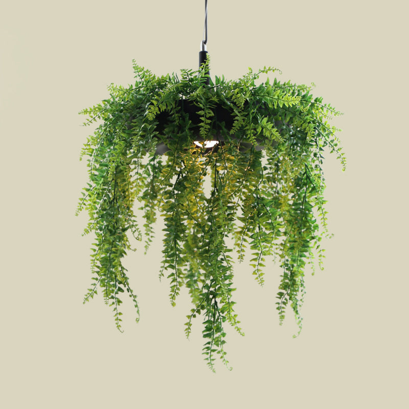 Loft Style Metal Pendant Lighting With Donut Design | 1-Bulb Hanging Ceiling Light For Balcony