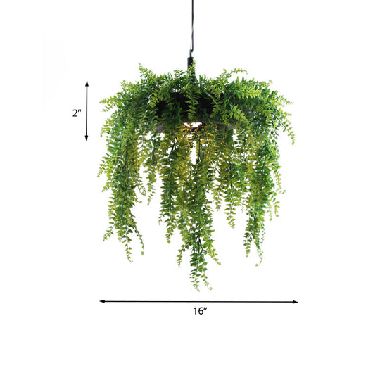 Loft Style Metal Pendant Lighting With Donut Design | 1-Bulb Hanging Ceiling Light For Balcony