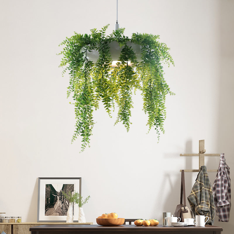 Loft Style Metal Pendant Lighting With Donut Design | 1-Bulb Hanging Ceiling Light For Balcony