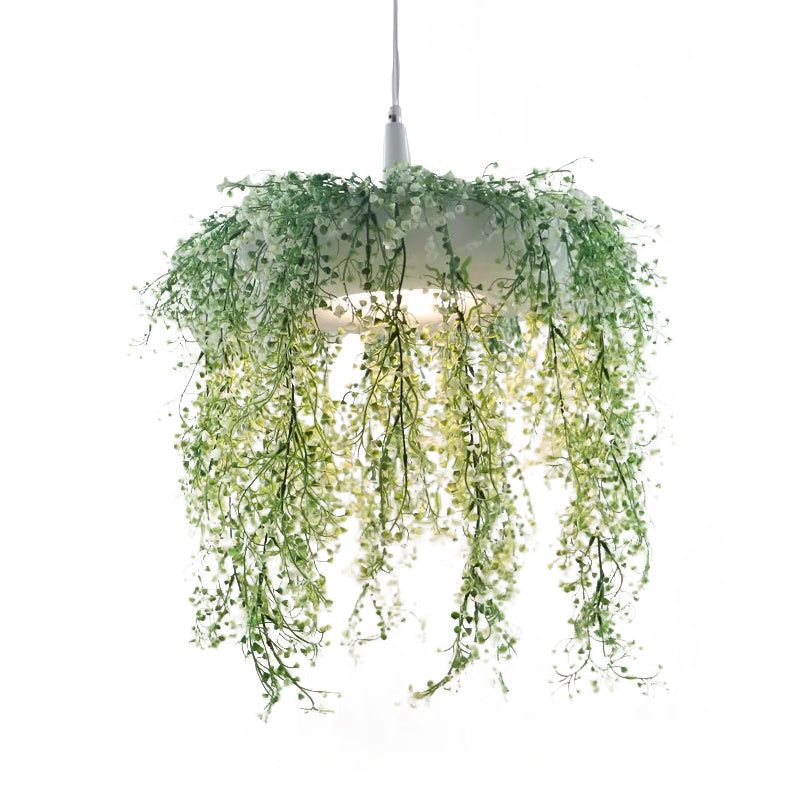 Loft Style Metal Pendant Lighting With Donut Design | 1-Bulb Hanging Ceiling Light For Balcony