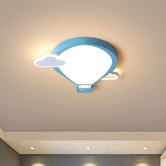 Colorful Hot Air Balloon Ceiling Light - Led Flushmount Lamp In 18’/21.5’ Width