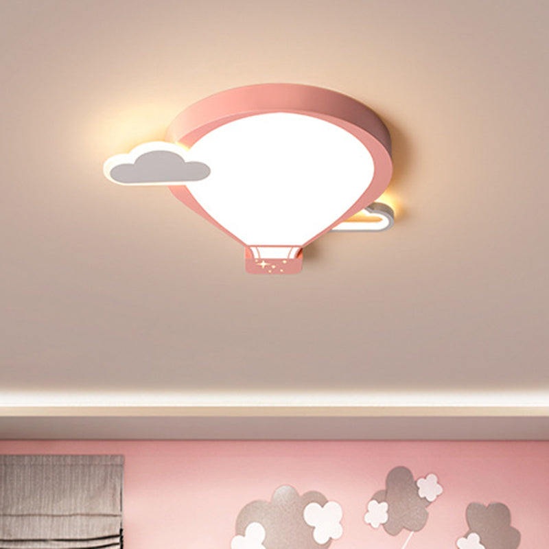 Colorful Hot Air Balloon Ceiling Light - Led Flushmount Lamp In 18’/21.5’ Width