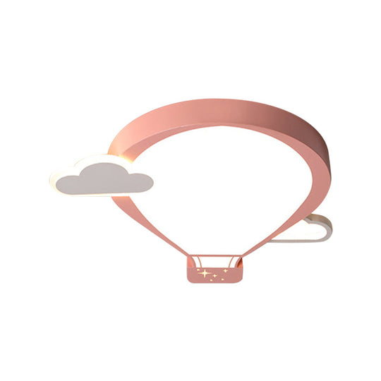 Colorful Hot Air Balloon Ceiling Light - Led Flushmount Lamp In 18’/21.5’ Width