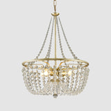 Modern 4 Head Ceiling Chandelier With Crystal Shade In Gold: Ideal Living Room Hanging Light Kit