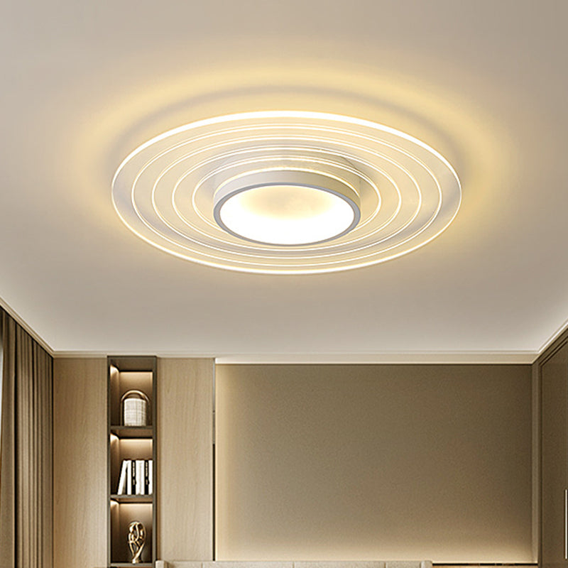 Ultra - Thin Disk Flushmount Led Acrylic Flush Lighting 16.5’/20.5’/24.5’ - White In