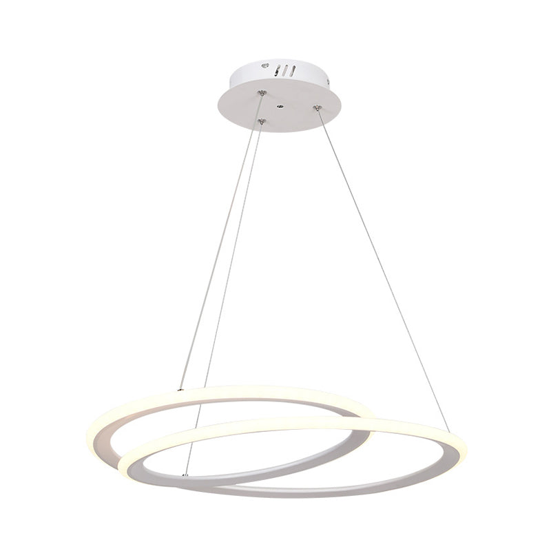 Halo Ring Chandelier: Minimal Led Acrylic Light Suspension Lamp For Dining Table