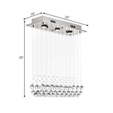 Stylish Crystal Ball Led Flush Light - Contemporary Chrome Ceiling Mount Lamp For Dining Room