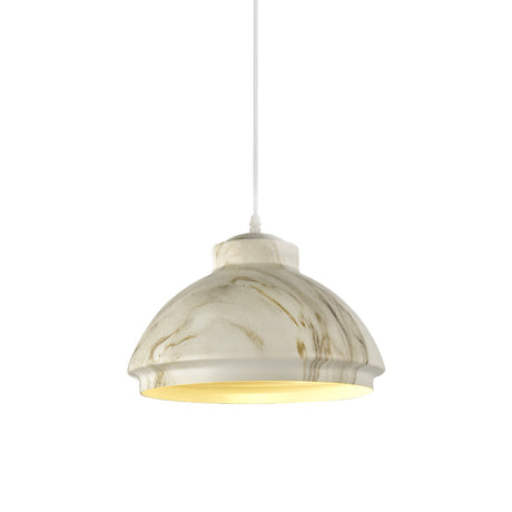 Loft Style Aluminum Coffee/Green Bowl Shade Pendant Light For Dining Room - 1 Bulb Drop Lighting
