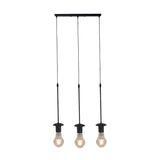 Iron Exposed Bulb Ceiling Light With 5/10 Heads In Black - Perfect For Loft Bistro And More