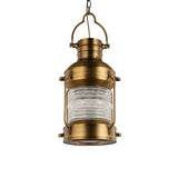 Brass Pendant Light With Clear Glass Shade - Hanging Ceiling Lamp For Dining Room