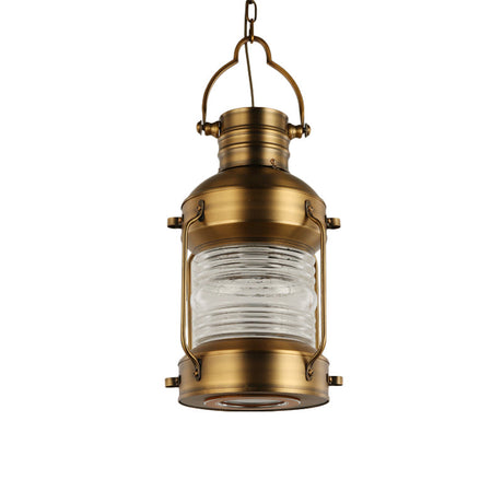 Brass Pendant Light With Clear Glass Shade - Hanging Ceiling Lamp For Dining Room