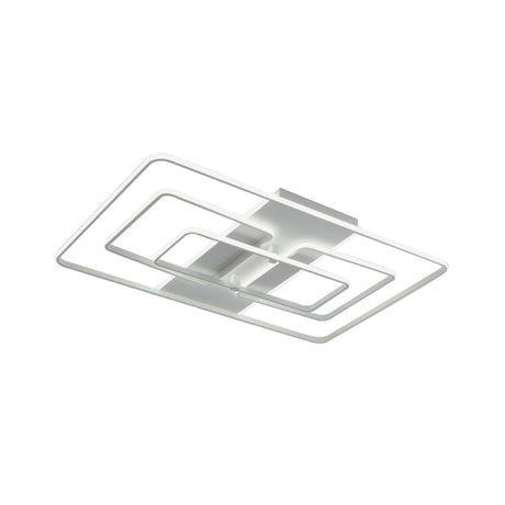 Modern Flush Mount Acrylic Frame With Led Lighting - Rectangle White/Black Warm/White Light