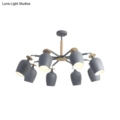 8 - Light Grey Tulip Ceiling Fixture: Sleek Semi Flush Mount Lighting For Living Room