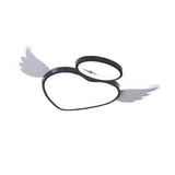 Black Heart With Wing Led Ceiling Fixture: Nordic Acrylic Flush Mount Lighting For Bedroom