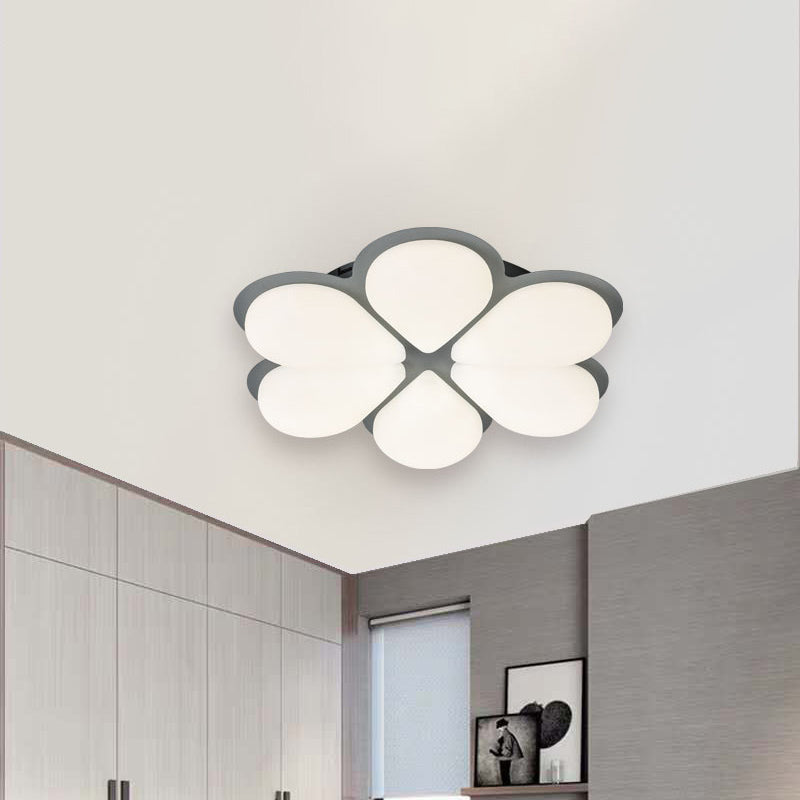 Kids Led Flush Mount Ceiling Light In Grey/White/Coffee For Bedroom