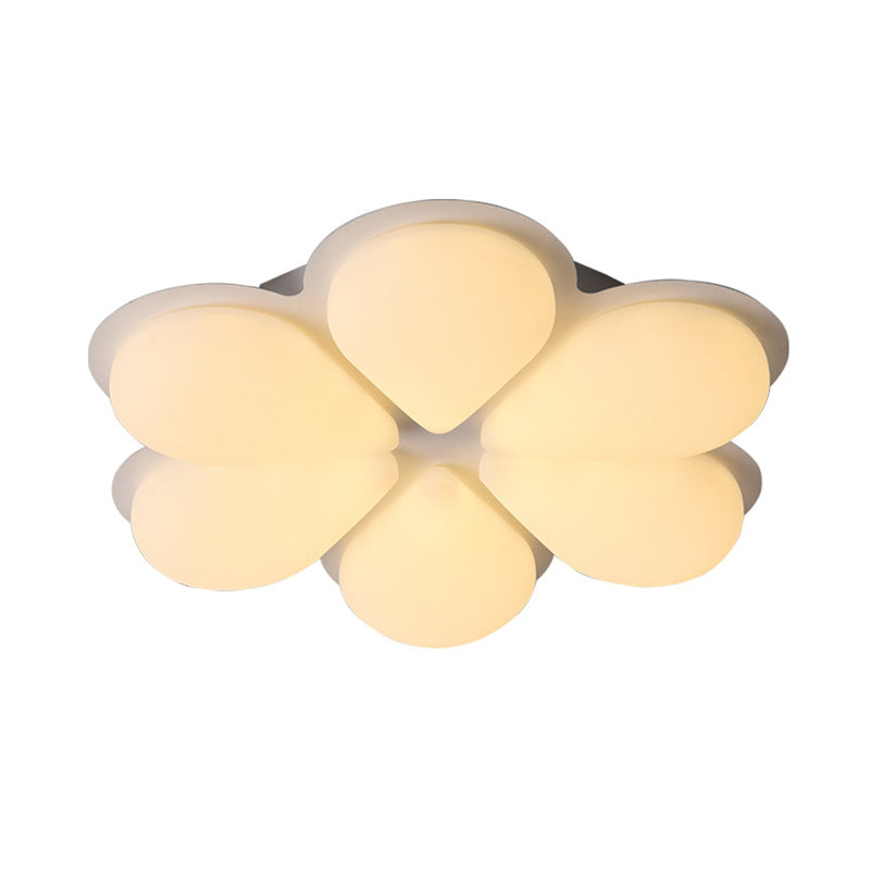 Kids Led Flush Mount Ceiling Light In Grey/White/Coffee For Bedroom