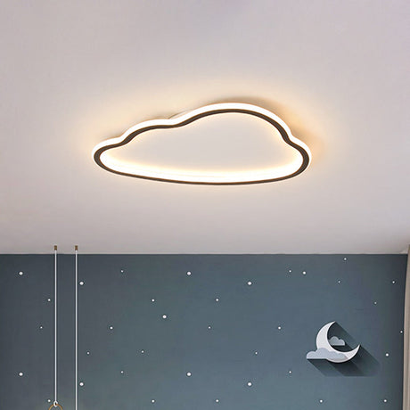 Contemporary Led Cloud Acrylic Flush Light For Bedroom Ceiling Mounted