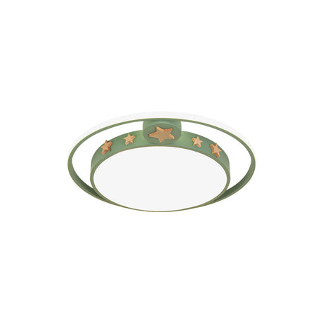 Round Flush Mounted Acrylic Led Ceiling Lamp In Pink/White/Gray Perfect For Bedroom Lighting