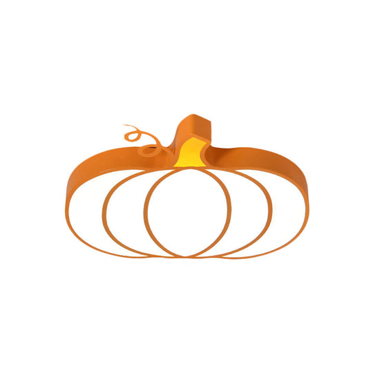 Kid’s Room Cartoon Vegetable Ceiling Mount Led Flush Light In White