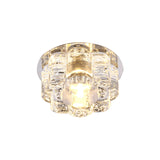 Led Blossom Flush Mount Clear K9 Crystal Ceiling Lamp For Living Room In Multi Color