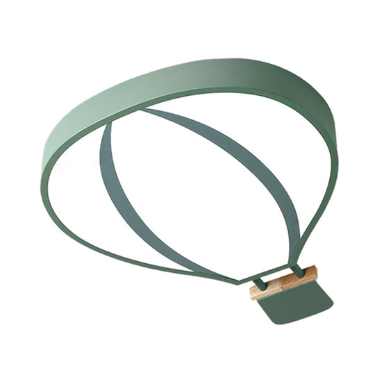 Nordic Led Acrylic Hot Air Balloon Flush Light For Child Bedroom In 3 Stylish Colors