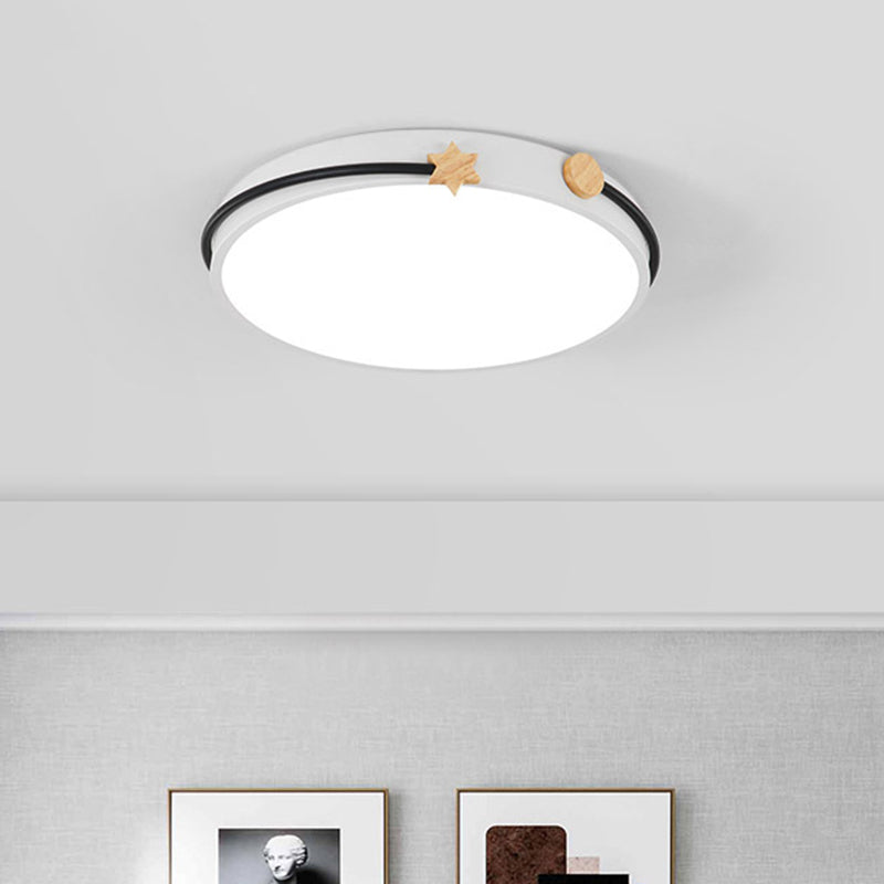 Modern Acrylic Led Ceiling Flush Lamp With Nordic Design In White/Green/Blue Shade For Living Room