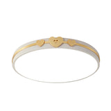 Nordic Circular Flush Lamp: Acrylic Led Bedroom Lighting In Elegant White/Black/Grey With Gold Heart