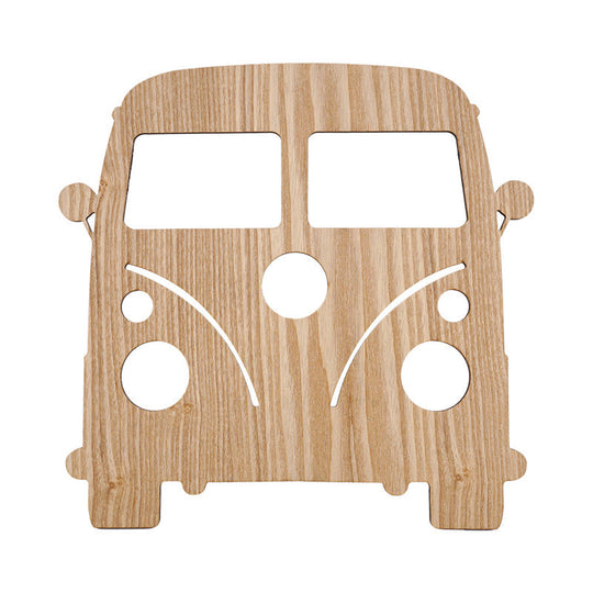 Wooden Shade Led Sconce Light For Bedroom - Wall Mounted In Beige Car/Pineapple/Cactus Designs