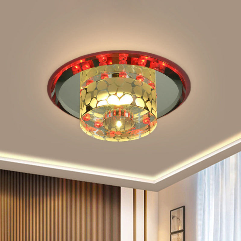 Modern Crystal Led Flushmount Ceiling Light For Living Room