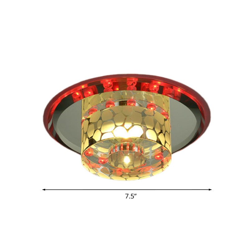 Modern Crystal Led Flushmount Ceiling Light For Living Room