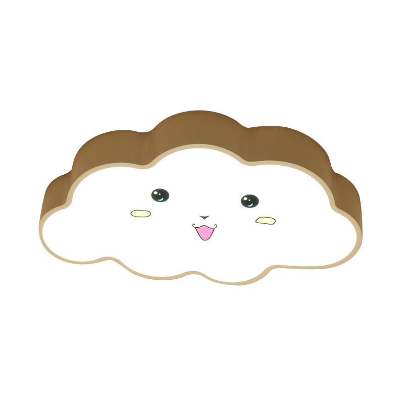 Cartoon Nursery Led Ceiling Light With Cloud Acrylic Shade