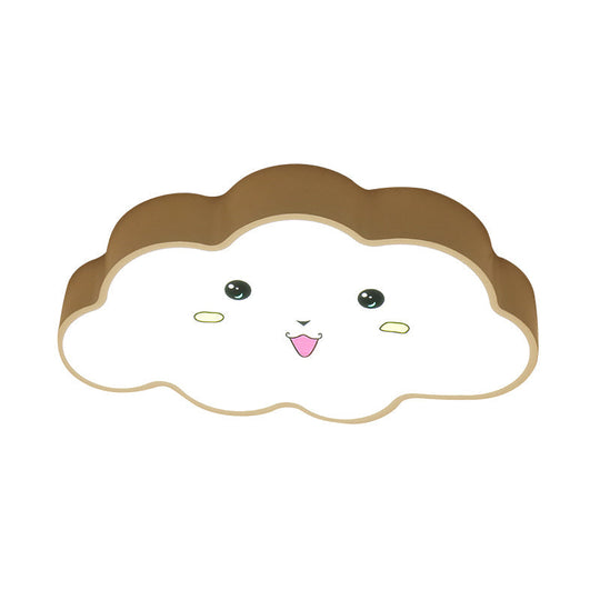 Cartoon Nursery Led Ceiling Light With Cloud Acrylic Shade