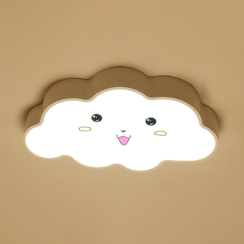 Cartoon Nursery Led Ceiling Light With Cloud Acrylic Shade