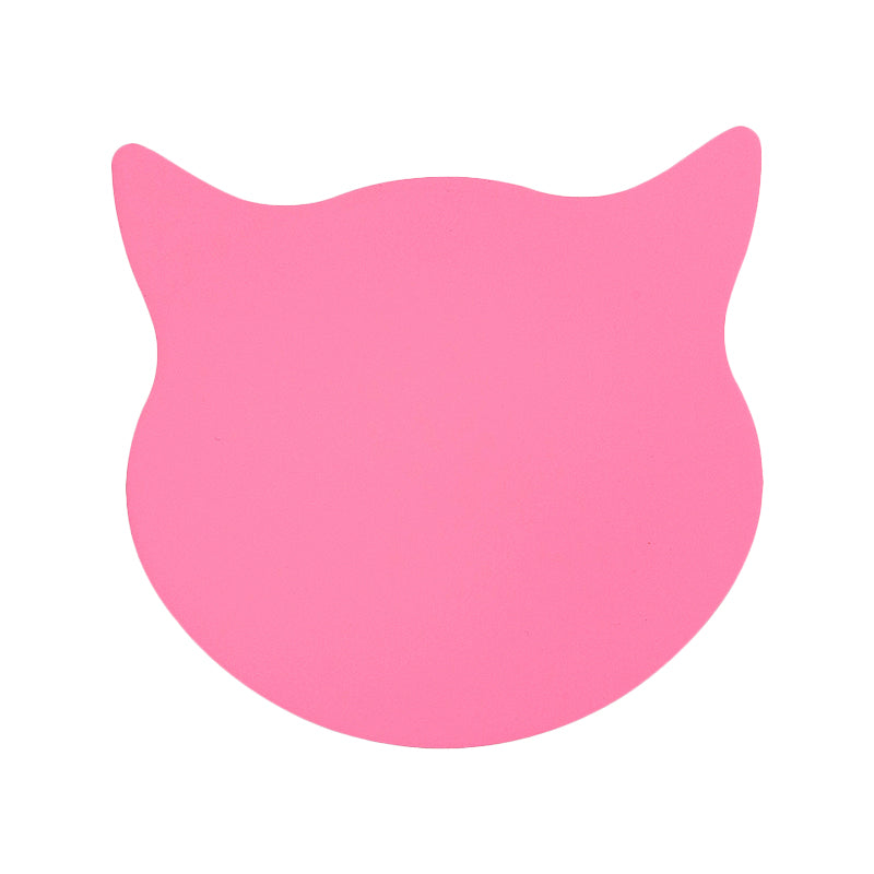 Wooden Cat Head Mini Wall Light: Cartoon Led Sconce In Pink/Blue/Yellow For Kinder Ready Room
