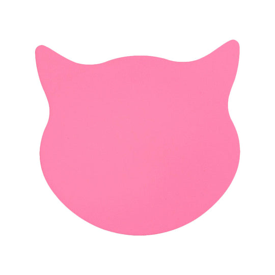 Wooden Cat Head Mini Wall Light: Cartoon Led Sconce In Pink/Blue/Yellow For Kinder Ready Room