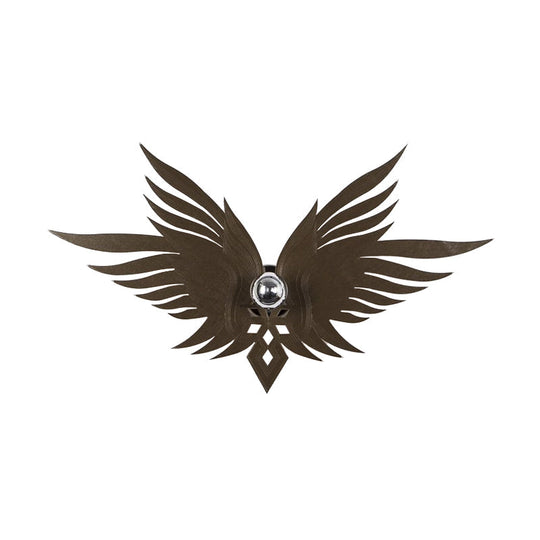 Nordic Wood Carved Eagle Wall Sconce With Beige/Gold/Coffee Lighting For Sitting Rooms