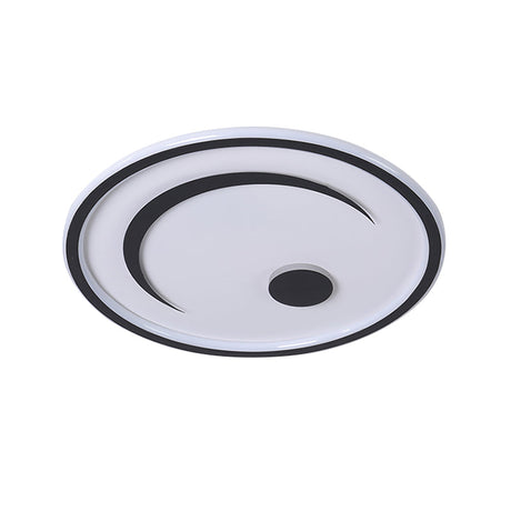 Nordic Led Flush Mount Light In Black/Gold Or White/Warm - Bedroom Lighting Fixture