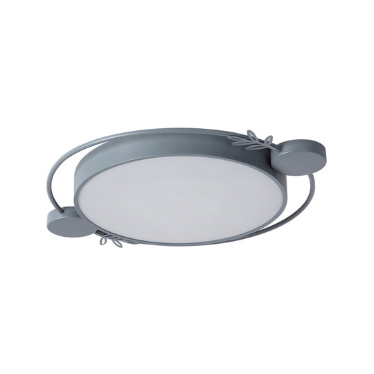 Modern Led Twig Round Iron Flush Mount Ceiling Light