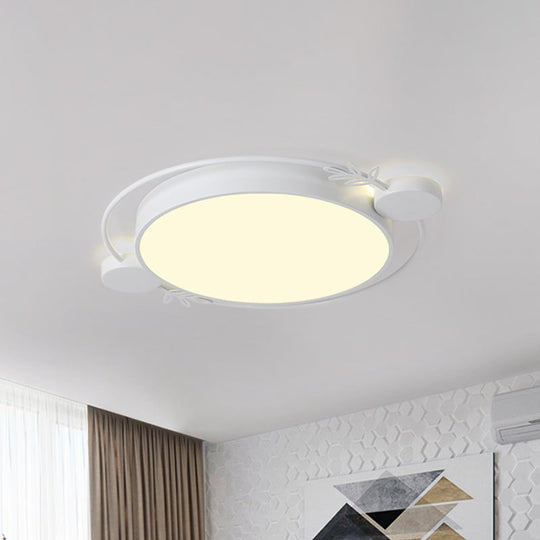 Modern Led Twig Round Iron Flush Mount Ceiling Light