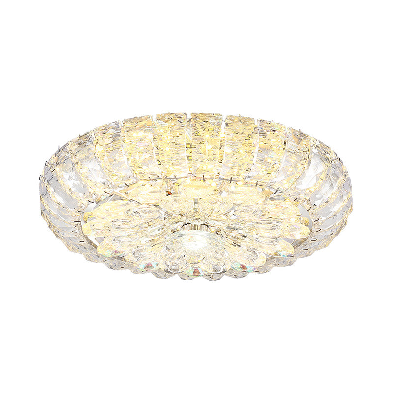 Simplicity Corridor Led Flushmount Ceiling Light With Clear Crystal Block Shade - 8/12 Options