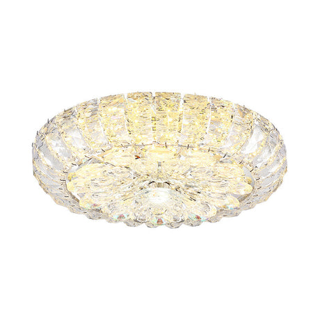Simplicity Corridor Led Flushmount Ceiling Light With Clear Crystal Block Shade - 8/12 Options