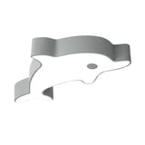 Led Bedroom Ceiling Flush Mount Dolphin Acrylic Shade Light In Cartoon Grey/Blue/Green Finish