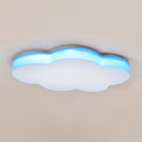 Kids Room Cartoon Led Cloud Ceiling Light In Acrylic Flushmount Design White/Red/Yellow