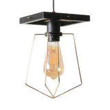 Metal Caged Pendant Lighting - Farmhouse Style Hanging Lamp 1 Light Black (1/3-Pack) / A