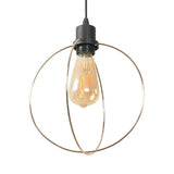 Metal Caged Pendant Lighting - Farmhouse Style Hanging Lamp 1 Light Black (1/3-Pack) / F