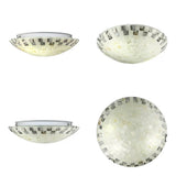 Tiffany 2-Light Shell Flush Mount Ceiling Light In Beige For Bedroom - 3 H X 12 D
