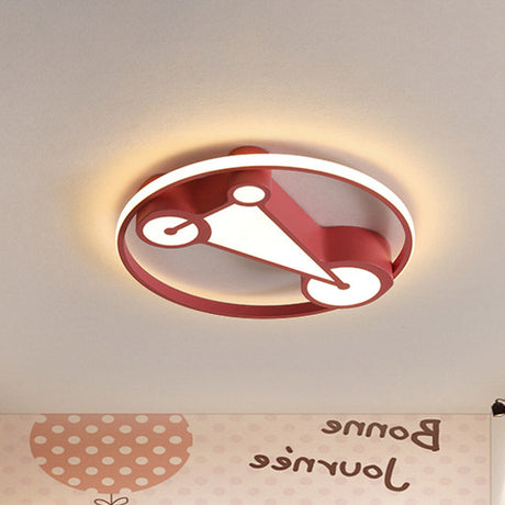 Kids Led Ceiling Lamp In Acrylic Geometry Design - White/Pink/Blue